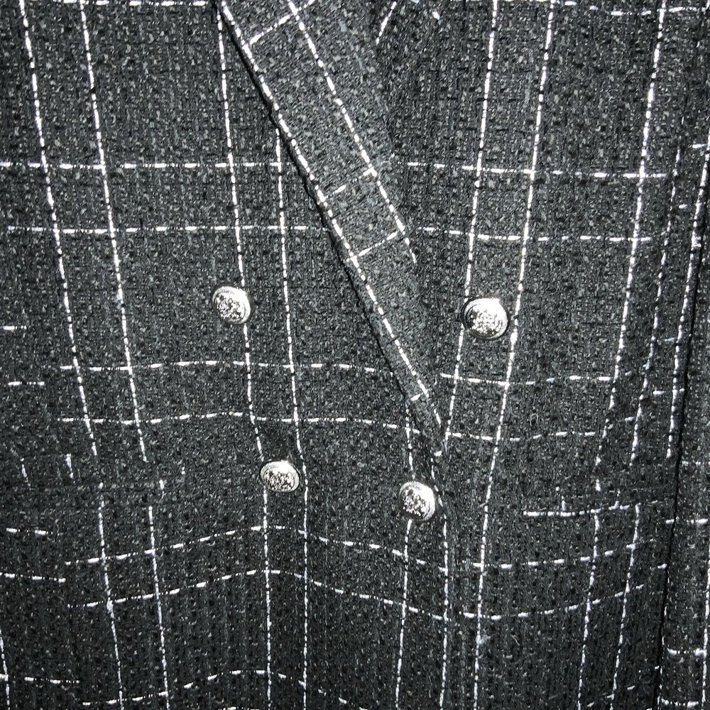 Miss Selfridge Blazer Boucle Black Depop Buttons Dressy‎ Sz 8 - Picture 2 of 6